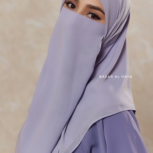 Silver Single Half Niqab - Super Breathable Veil