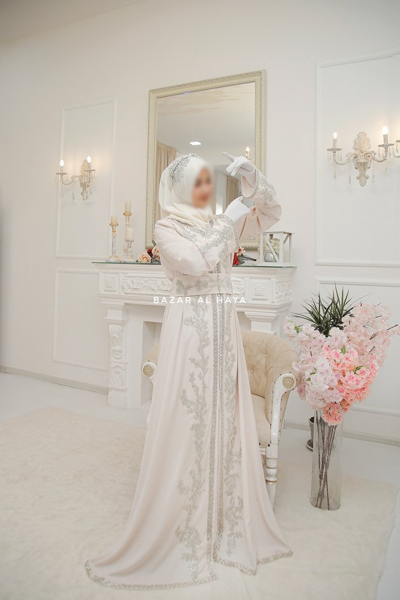 White bridal abaya clearance
