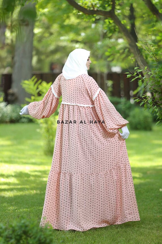 Polka dot abaya cheap