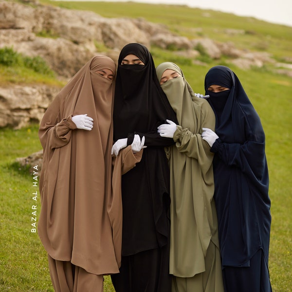 Hafsa Two Piece Jilbab With Harem Pants - Loose & Athletic Shalwar