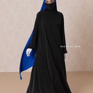 Black Salam Abaya - Comfy & Flowy - Silk Crepe