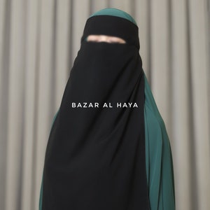 Black Flap Single Niqab - Super Breathable Veil