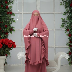 Ibadah Raspberry Pink Two-piece Jilbab with Skirt, Haj, Umrah Garment & Prayer Set image 7