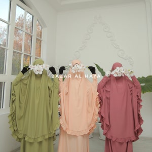 Ibadah Raspberry Pink Two-piece Jilbab with Skirt, Haj, Umrah Garment & Prayer Set image 8