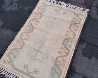 Small rugs, 2.4×3.6 ft, Turkish Rugs, vintage rugs, Turks carpet, Geometric rug, shag rug, Farmhouse rug, kitchen rug, Boho rug,2x4 Carpet