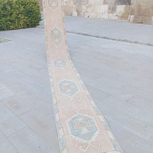 Oushak Runner 20 ft, Long Runner Turkish, 20 21 22 Stair Runner, Rug Runner Vintage, Narrow Runner, 2x20 Runner, 2x21 Runner, 2x22 Runner