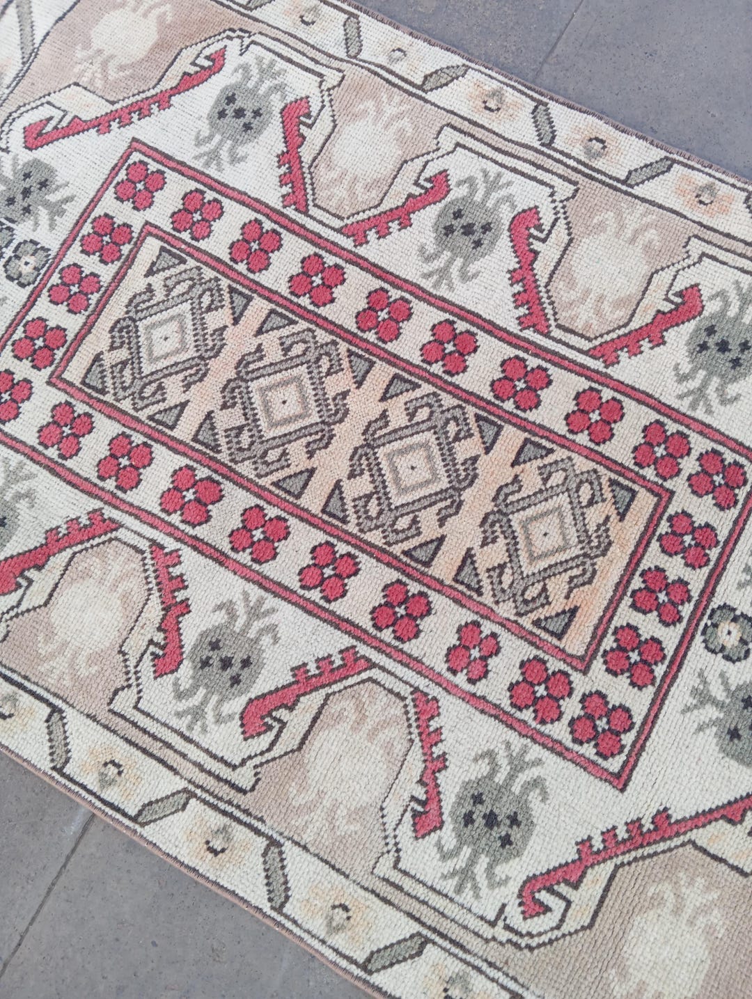 3x4 Rug,3x4 Vintage Rug,3x4 Rug,small Rug,wool Rug,soft Rug,colorful ...