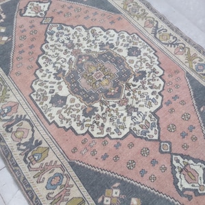 5x8 Vintage Rug,5x8 Area Rug,Handmade Rug,Turkish Rug,Neutral Rug,Antique Rug,Wool Rug, Oushak Rug,Bohemian Rug,Boho Rug,Anatolian Rug,