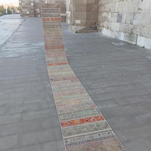 2x22 Rug,2x20 Vintage Rug,Corridor Rugs,Entryway Rug, Stair Runners,2x21 Patchwork Runner,Narrow Longe Runner,Home Decore Rug,2.6x22.7 ft