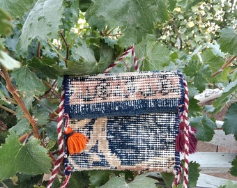 Traditional Turkish Rug Bag, Colorful Wool Shoulder Kilim bag, Authentic Rug Bag, Unique Design Kilim bag, Unique New Year gift