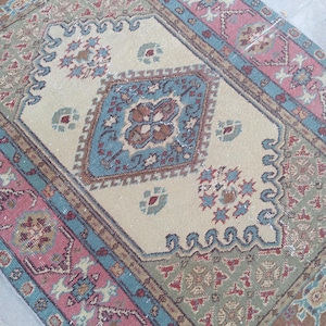 3x5 Rugs, 3x5 Turkish Rug, 3x5 Vintage Rug, 3x5 Oushak Rugs, Decorotive Rug, Antique Rug, Area Rug, Anatolian Rug, Handmade Rug 3.5x5.5 ft