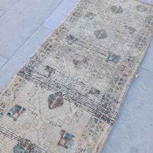 2x4 Brown Beige Oushak Rug, 2x4 Handmade Turkish Rug, Vintage Living Room Bedroom Kitchen Kids Entryway Rug,Home Decor 1.10x3.10 Ft