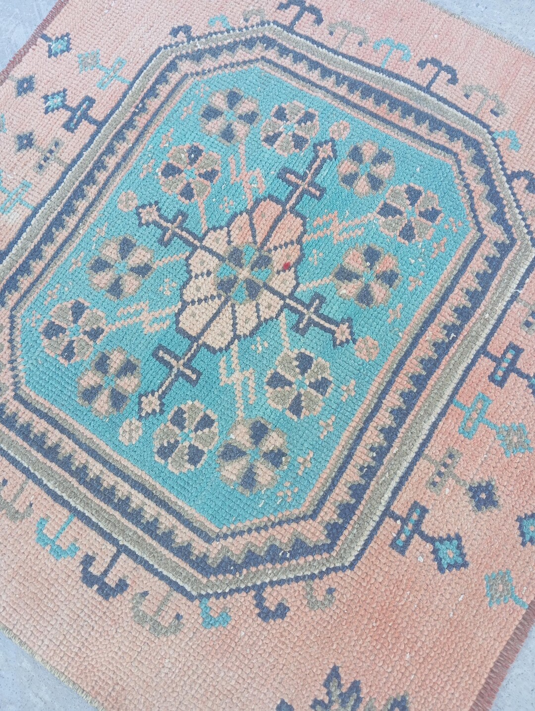 Rug 3 X 3, Turkish Rug, Oushak Rug, Anatolian Rug, Natural Rug,soft Rug ...