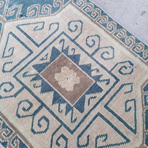 2x6 Runner, Vintage, Home Decor rug, Pastel Rug,2x6 Oushak,SmallRug,Kitchen Rug, 2x5 Turkish, Faded, Woven Rug Handmade Wool Rug 1.8x6.3 ft