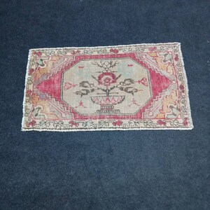 Small rugs 1'7x3" feet area rugs oushak Rugs Turkish Anatolia rugs oushak Rugs handmade rugs vintage rugs floor rugs vintage rugs