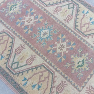 3x4 TURKISH VINTAGE RUG,3x4 Vintage Rug,3x4 Rug,3x4 Faded Rug,Handmade Wool Rug,3x4 Doormat Rug,Doormat,3x4 Faded Rug,Kilim Rug, home decor