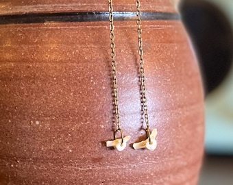 Vertebrae Dangly Earrings | Witchy Accessories | Goth | Eclectic Jewelry