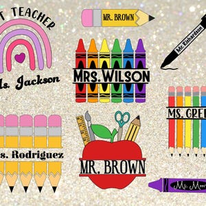 Personalized Teacher Name Vinyl Decals: Appreciation Gift