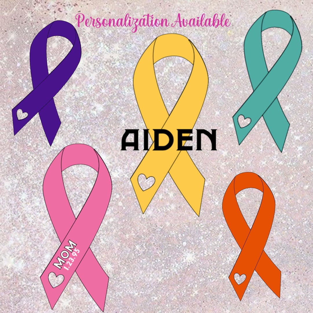 Personalized Awareness Ribbon Decal: Solid Color Memorial Car Decal - Etsy