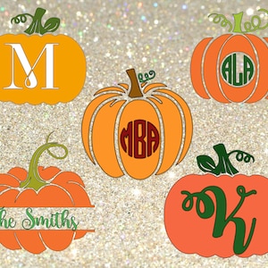 Pumpkin Name Vinyl Decal | Personalized Pumpkin Decals | Fall Name Decals | Vinyl Stickers | Custom Name Decals | Pumpkin monogram decal |