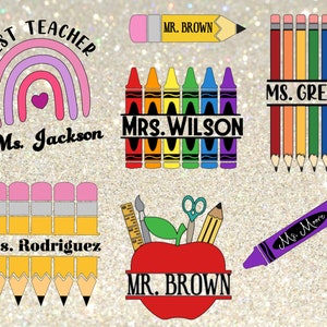 Teacher Decals | Teacher Appreciation Name vinyl Decals | Teacher Appreciation | Personalized Teacher Name Vinyl Sticker | Custom decal