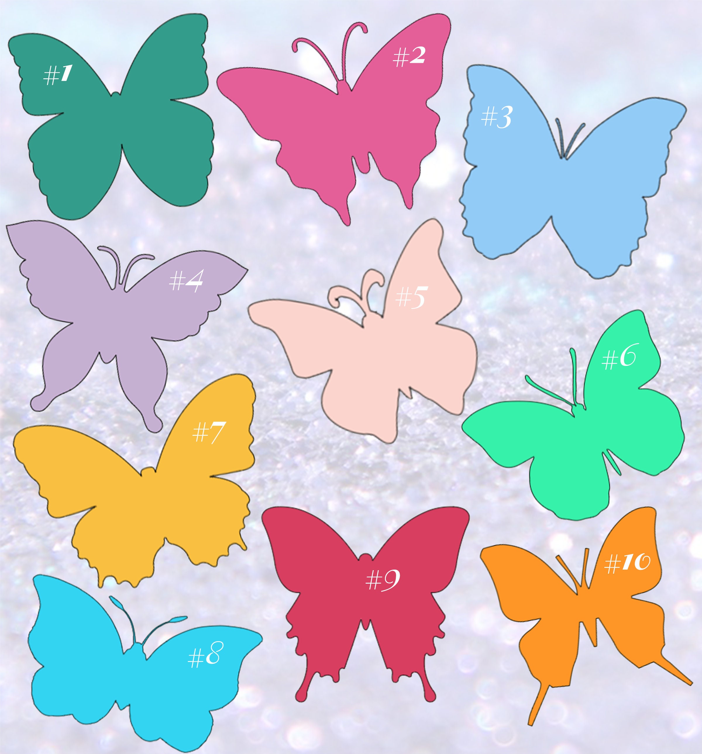 Butterfly Names Personalize decals Butterflies Vinyl | Etsy