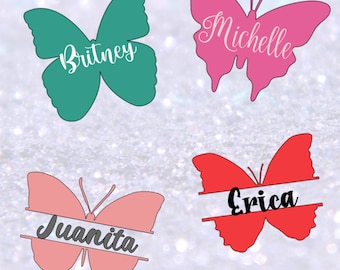 Personalized Butterfly Name Decal: Custom Vinyl Decals