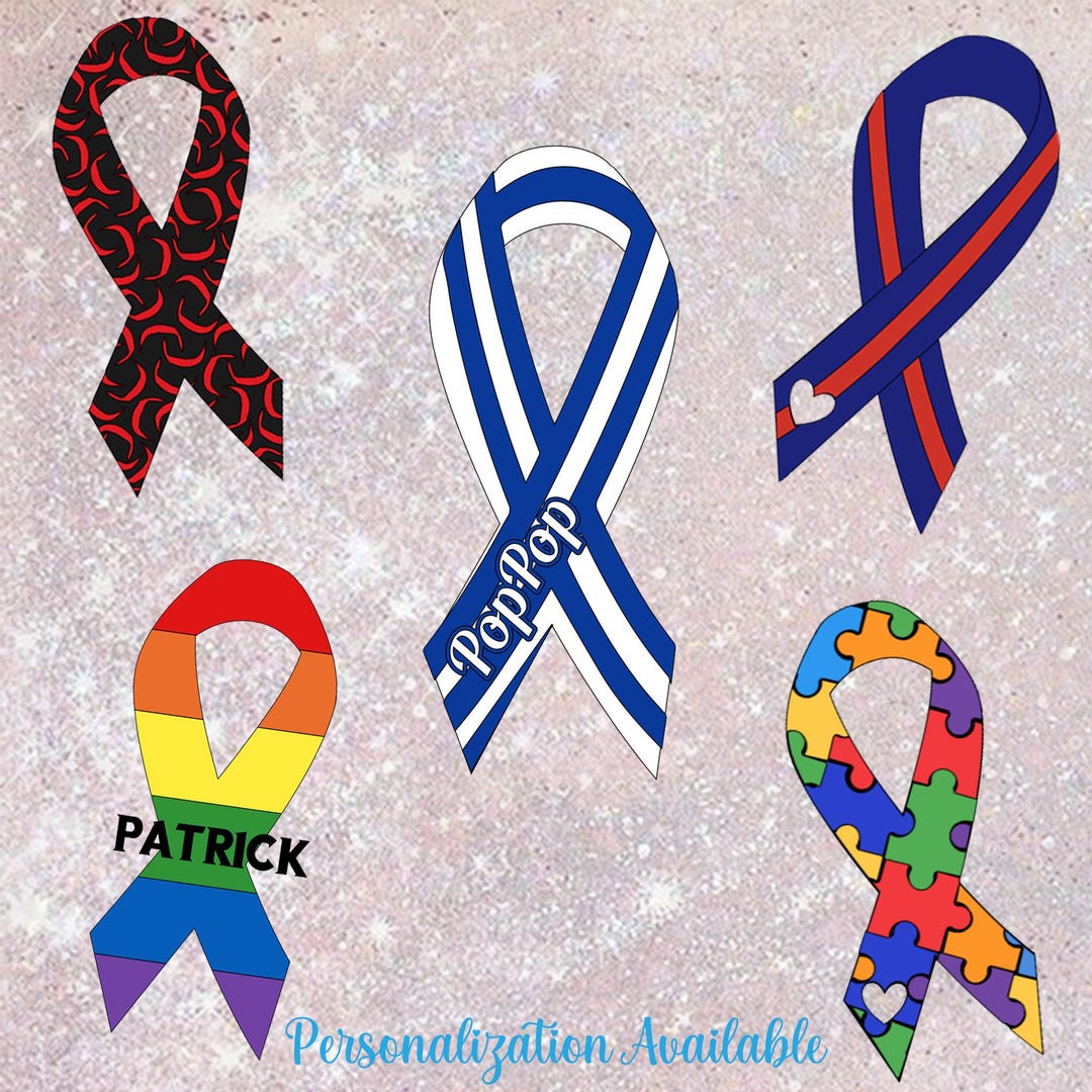 Memorial Ribbon Sticker Specialty Awareness Ribbon Decal: Personalized Memorial Support - Etsy