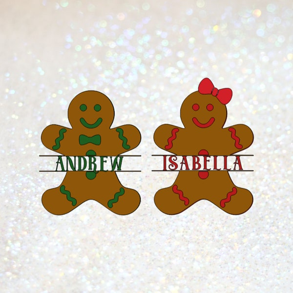 Gingerbread Name Iron On Decals | Gingerbread  Girl Name Decal | Gingerbread Boy Decal | Holiday Decals | Kids Baking Apron Iron On Decal |