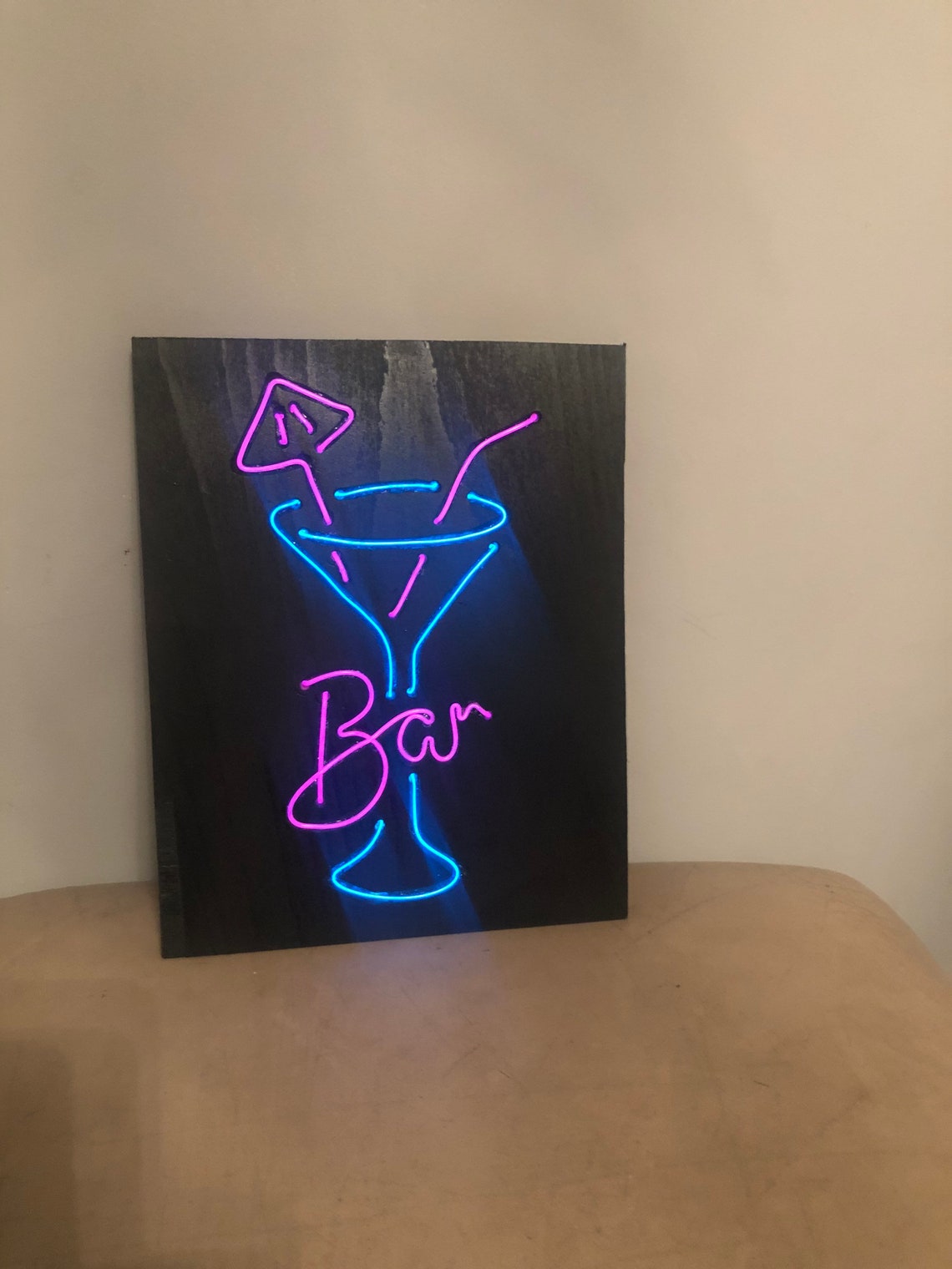 Neon bar pub sign Etsy
