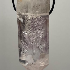 Chisel Tip Large Quartz Crystal with Internal Crystals - Enhydro, Phantoms