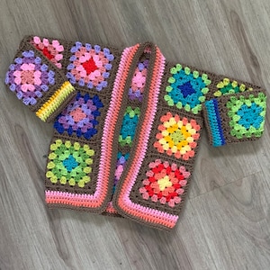 The little tidda crochet cardi pattern Granny squares image 1