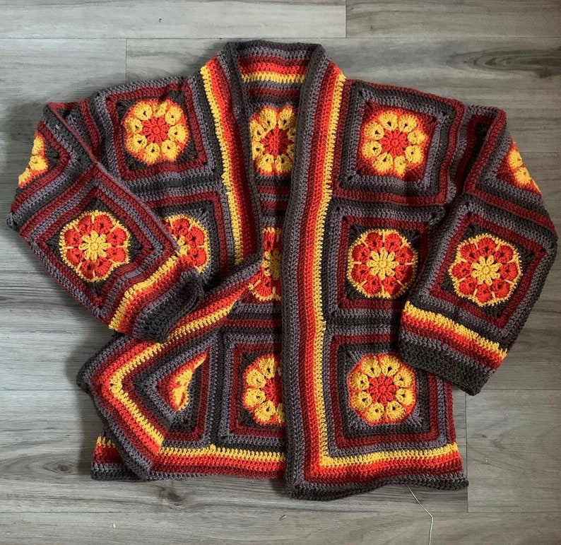 The little tidda crochet cardi pattern Granny squares image 4