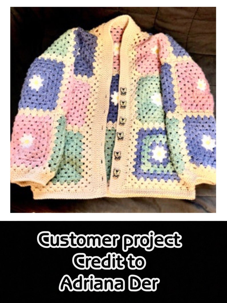 The little tidda crochet cardi pattern Granny squares image 8