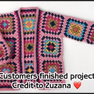 The little tidda crochet cardi pattern Granny squares image 7