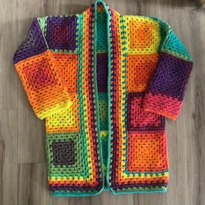 The little tidda crochet cardi pattern Granny squares image 6