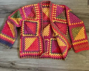 The tidda crochet cardi pattern Granny squares 8-10