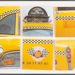 Sarah Schulte, &quot;NYC Taxi,&quot; Original Painting from 1982