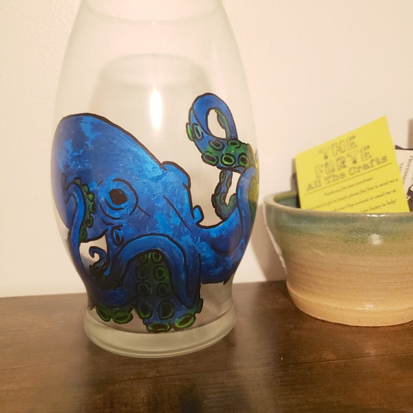 Painted Glass Vase Etsy New Zealand