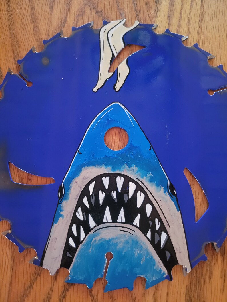 Painted Recycled Saw Blade Jaws Etsy