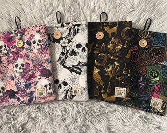 Spooky Book Sleeves w/button closure