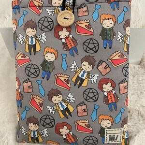 Tv Show inspire Book sleeves w/button closure Supernatural