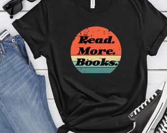 Bookish shirt, book shirt, bookish gift , read more books, retro bookish shirt, book nerd