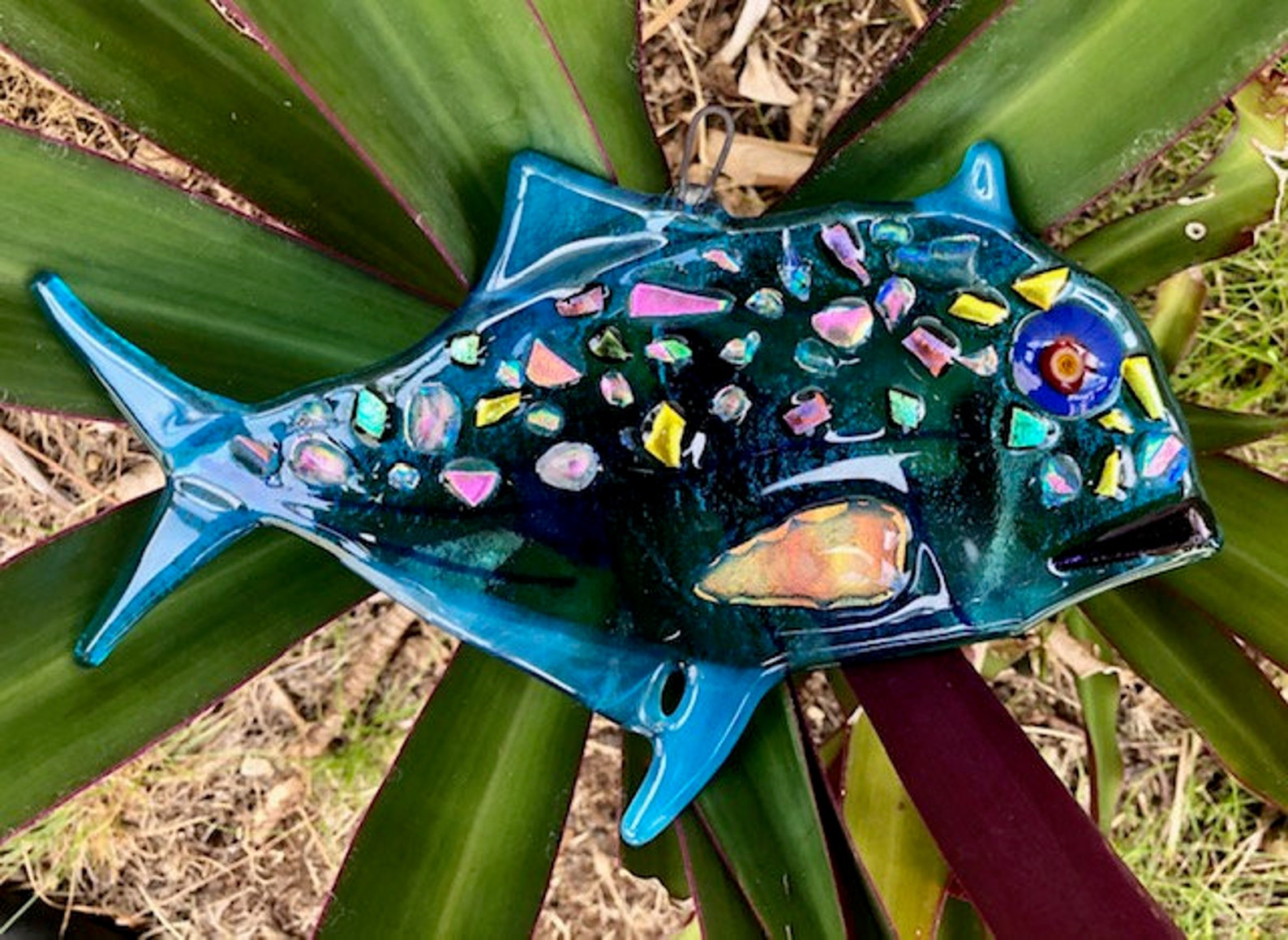 FUSED GLASS FISH Sparkle Glass Art Tropical Fish Etsy