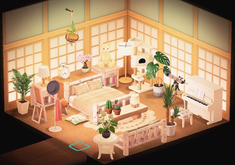 ACNH Bedroom Set Animal Crossing New Horizons Natural Etsy