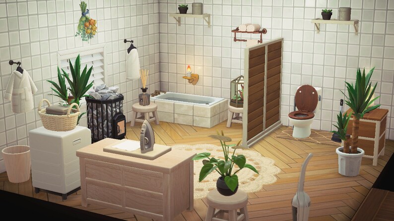 ACNH Bathroom Set Animal Crossing New Horizons Aesthetic | Etsy