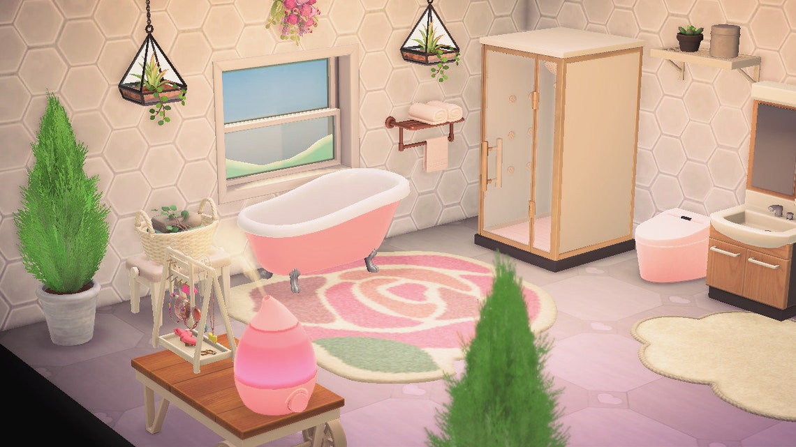 ACNH Bathroom Set Animal Crossing New Horizons Aesthetic Etsy