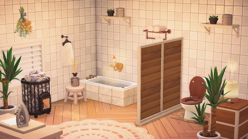 ACNH Bathroom Set Animal Crossing New Horizons Aesthetic | Etsy
