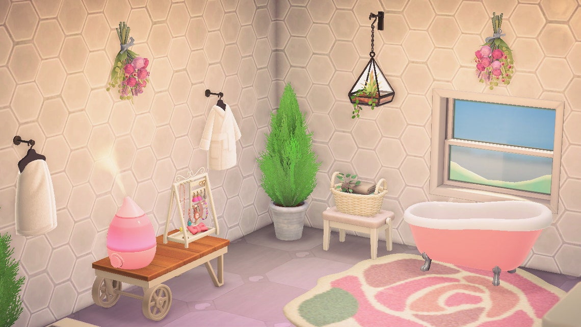 ACNH Bathroom Set Animal Crossing New Horizons Aesthetic Etsy