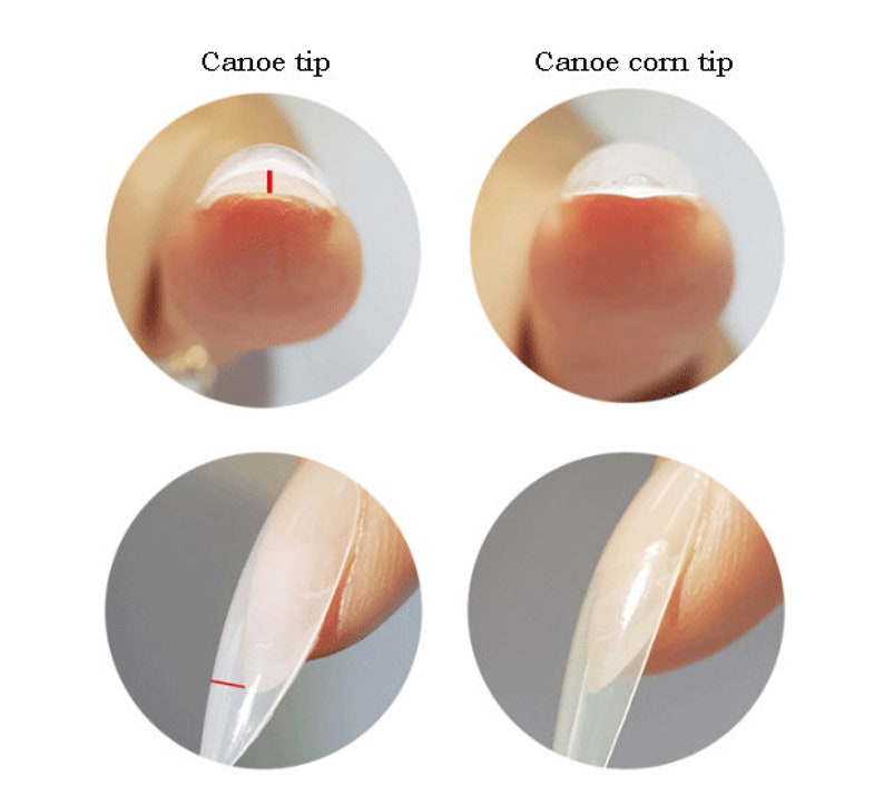 Canoe nail extension tips perfect shape and easy to apply Etsy